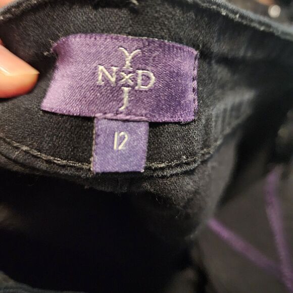 NYDJ Not Your Daughter’s Jeans Black Bootcut Size 12 Made In USA Long 30" - Picture 7 of 8
